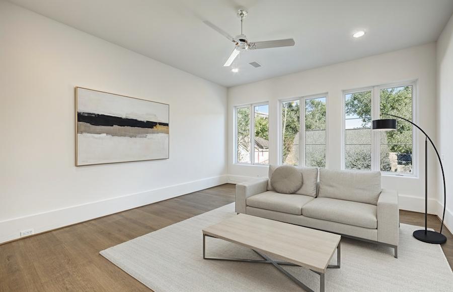 AI Virtually Staged Minimalist Living Room