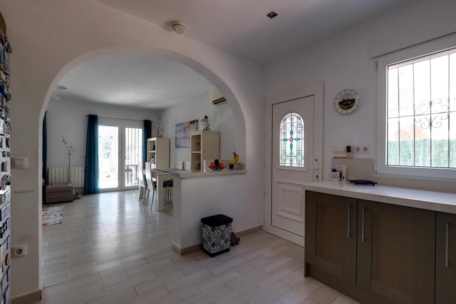 Perspective Correction - Corrected real estate photo with straight verticals and improved geometry