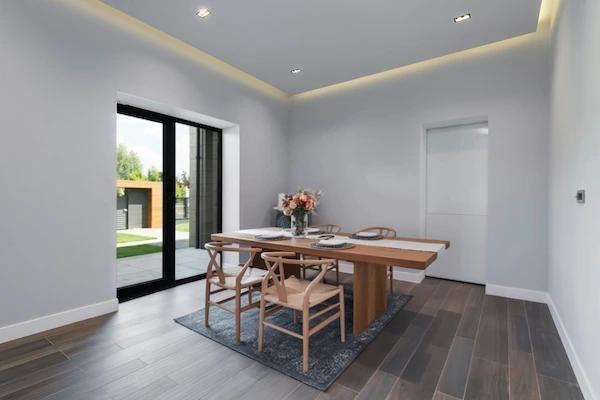 AI Virtually Staged Dining Room